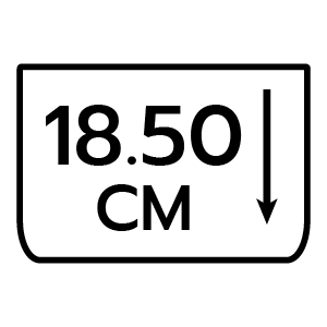 ความลึกหลุมซิงค์ 18.5 ซม.