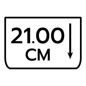 ความลึกหลุมซิงค์ 21 ซม.