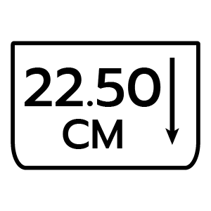 ความลึกหลุมซิงค์ 22.5 ซม.
