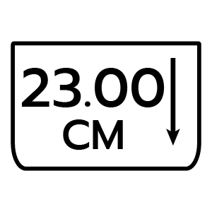 ความลึกหลุมซิงค์ 23 ซม.