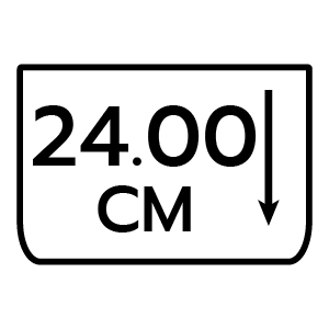 ความลึกหลุมซิงค์ 24 ซม.