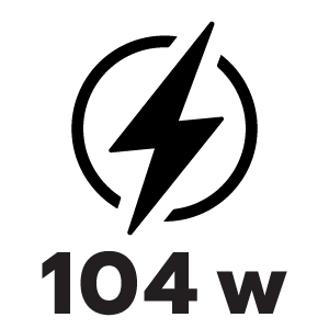 กำลังไฟ 104 วัตต์