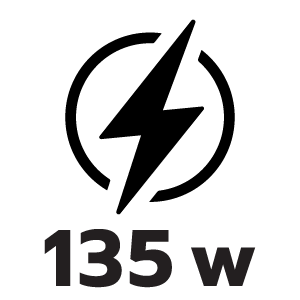 กำลังไฟ 135 วัตต์