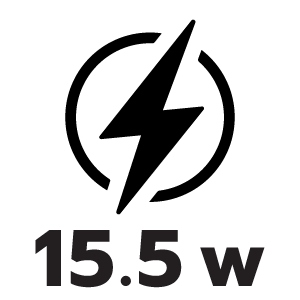 กำลังไฟ 15.5 วัตต์