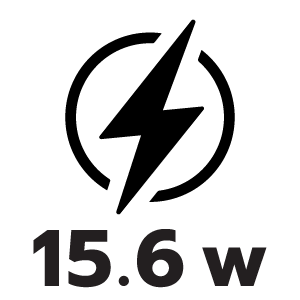 กำลังไฟ 15.6 วัตต์