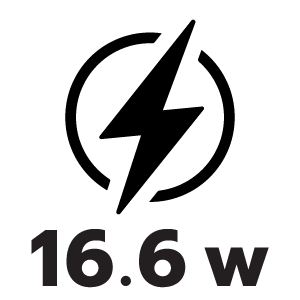 กำลังไฟ 16.6 วัตต์