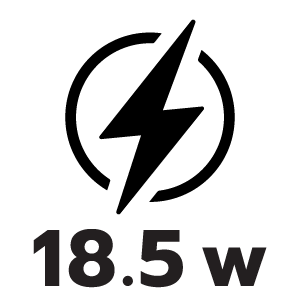 กำลังไฟ 18.5 วัตต์