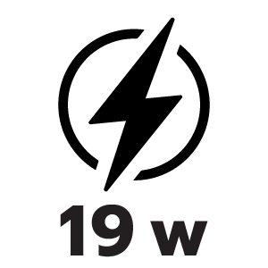 กำลังไฟ 19 วัตต์