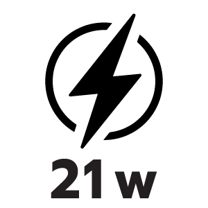 กำลังไฟ 2.1 วัตต์