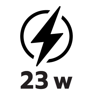 กำลังไฟ 23 วัตต์