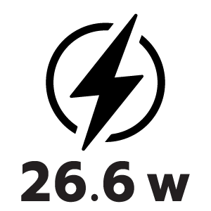 กำลังไฟ 26.6 วัตต์