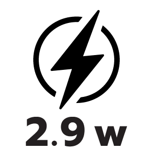 กำลังไฟ 2.9 วัตต์