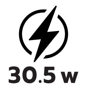 กำลังไฟ 30.5 วัตต์