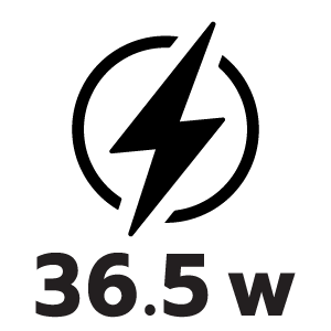 กำลังไฟ 36.5 วัตต์
