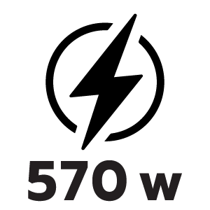 กำลังไฟ 570 วัตต์