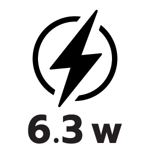 กำลังไฟ 6.3 วัตต์