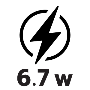 กำลังไฟ 6.7 วัตต์