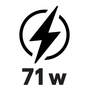 กำลังไฟ 71 วัตต์