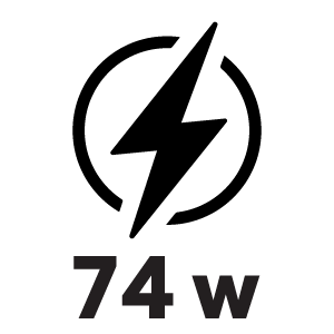 กำลังไฟ 74 วัตต์