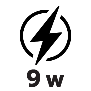 กำลังไฟ 9 วัตต์