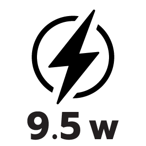 กำลังไฟ 9.5 วัตต์