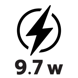 กำลังไฟ 9.7 วัตต์