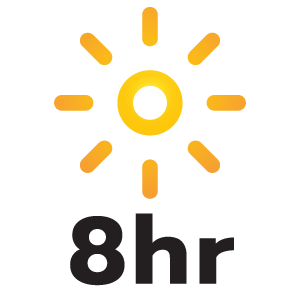 ระยะเวลาความสว่าง 8 ชั่วโมง