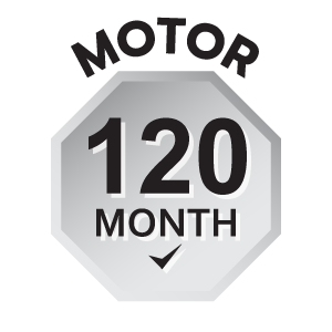 รับประกันมอเตอร์ 120 เดือน