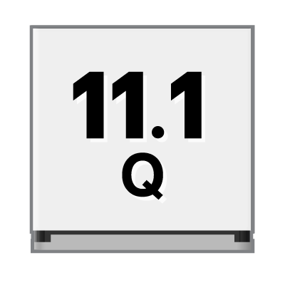 ปริมาตรความจุ 11.1 คิว