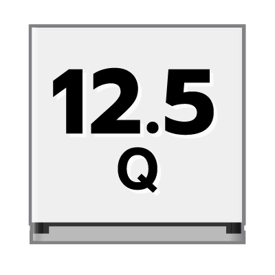 ปริมาตรความจุ 12.5 คิว