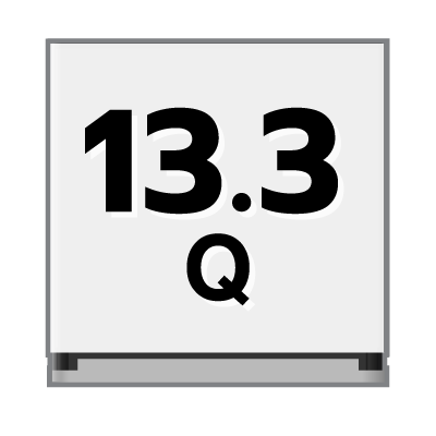 ปริมาตรความจุ 13.3 คิว