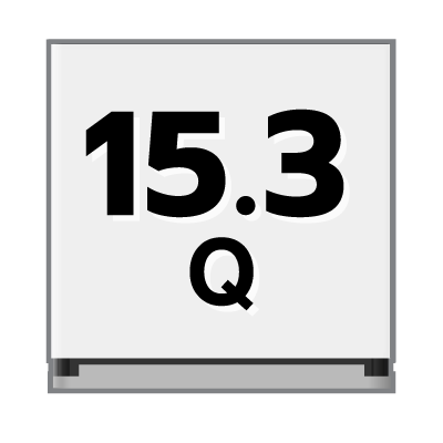 ปริมาตรความจุ 15.3 คิว