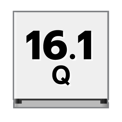 ปริมาตรความจุ 16.1 คิว