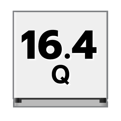 ปริมาตรความจุ 16.4 คิว