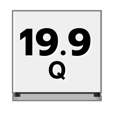 ปริมาตรความจุ 19.9 คิว