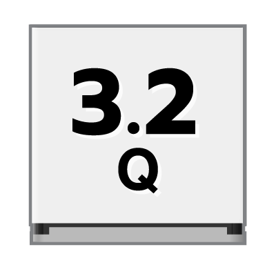 ปริมาตรความจุ 3.2 คิว