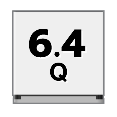 ปริมาตรความจุ 6.4 คิว