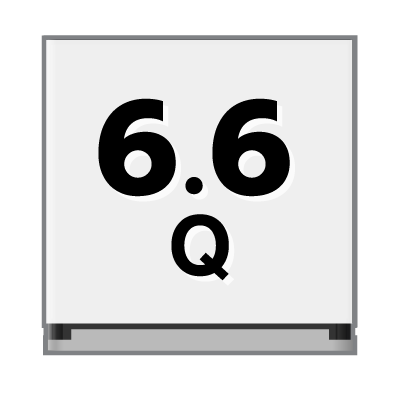 ปริมาตรความจุ 6.6 คิว