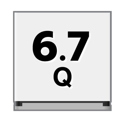 ปริมาตรความจุ 6.7 คิว