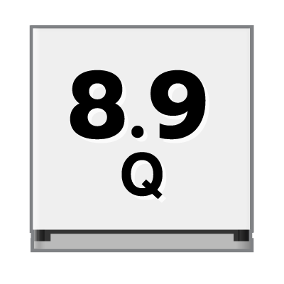 ปริมาตรความจุ 8.9 คิว