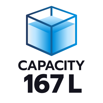 ปริมาตรความจุ 167 ลิตร