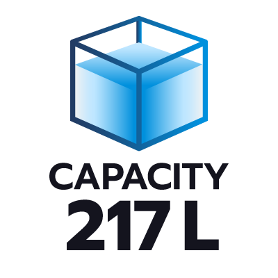 ปริมาตรความจุ 217 ลิตร