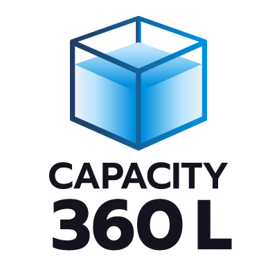 ปริมาตรความจุ 360 ลิตร