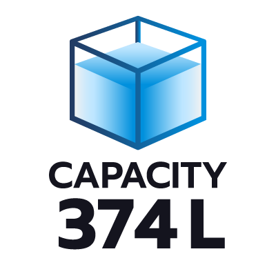 ปริมาตรความจุ 374 ลิตร