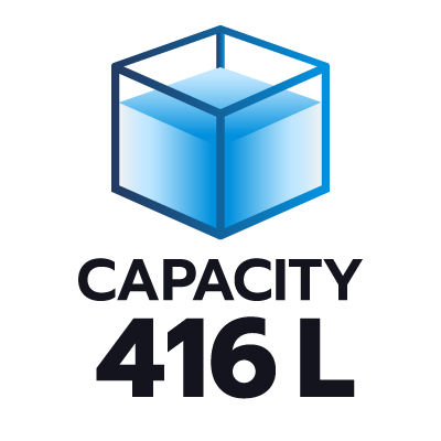 ปริมาตรความจุ 416 ลิตร