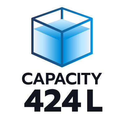 ปริมาตรความจุ 424 ลิตร