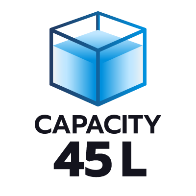 ปริมาตรความจุ 45 ลิตร