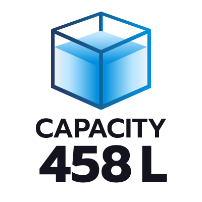 ปริมาตรความจุ 458 ลิตร