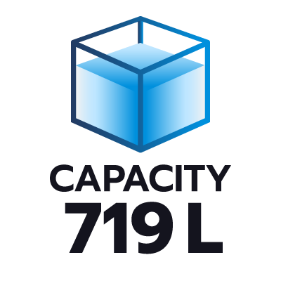 ปริมาตรความจุ 719 ลิตร