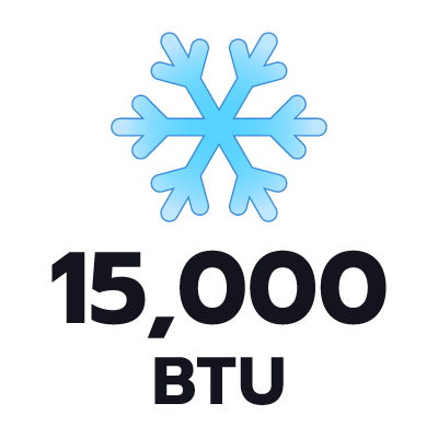 ปริมาตรความเย็น 15000 BTU